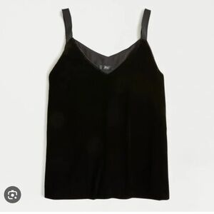 J. Crew Drapey velvet camisole top in Black